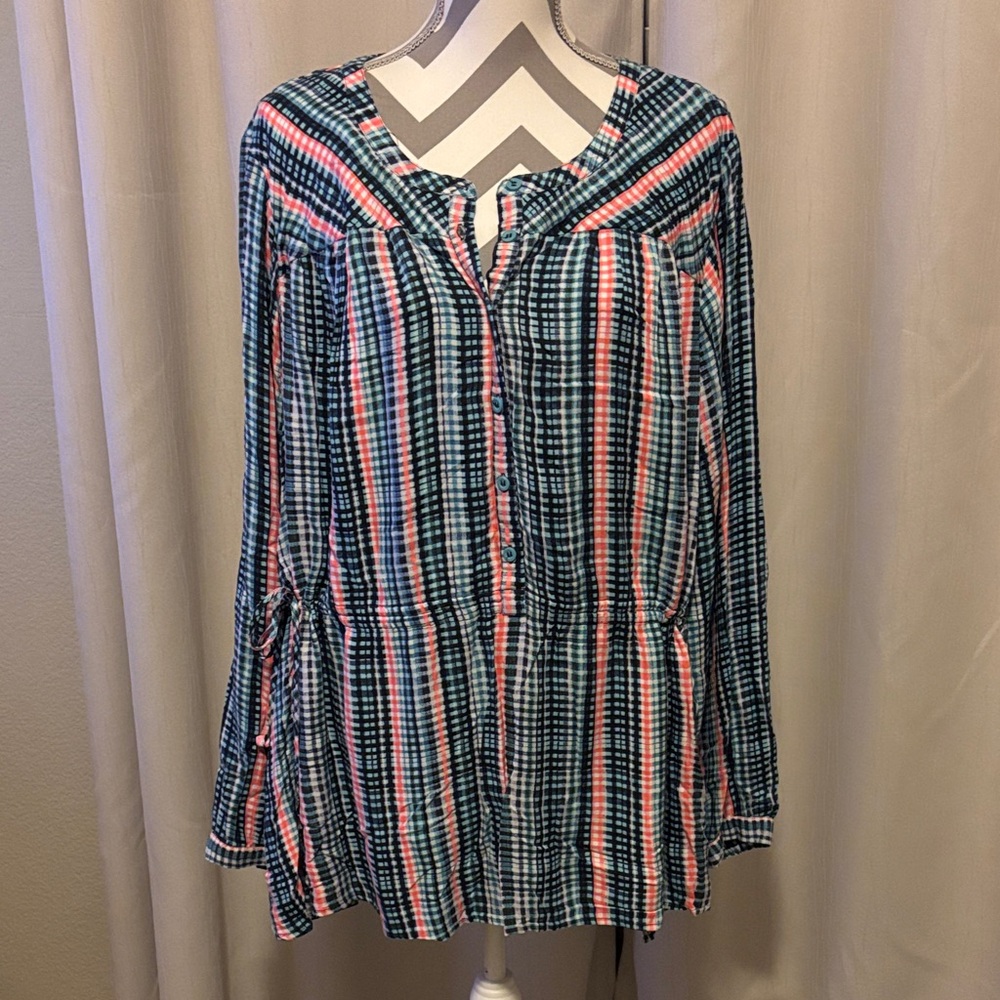 Lane Bryant Multicolor Plaid Top